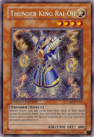 Thunder King Rai-Oh (YG02-EN001) - Yu-Gi-Oh! GX Manga Promotional Cards Limited Yu-Gi-Oh! GX Manga Promotional Cards Yugioh Single Squirtle Squad Card Shop.