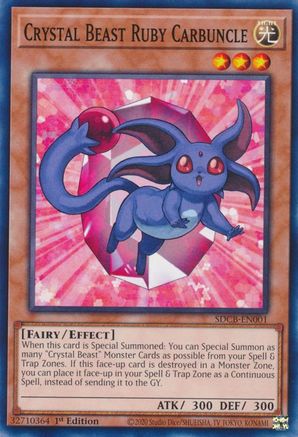 Crystal Beast Ruby Carbuncle (SDCB-EN001) - Structure Deck: Legend of the Crystal Beasts 1st Edition Structure Deck: Legend of the Crystal Beasts Yugioh Single Squirtle Squad Card Shop.