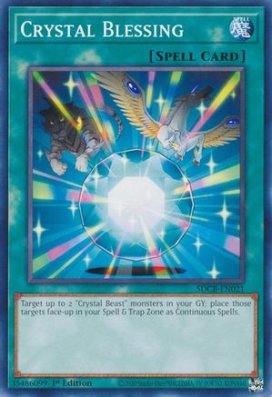 Crystal Blessing (SDCB-EN021) - Structure Deck: Legend of the Crystal Beasts 1st Edition Structure Deck: Legend of the Crystal Beasts Yugioh Single Squirtle Squad Card Shop.