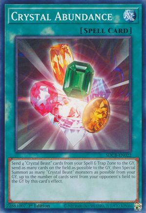 Crystal Abundance (SDCB-EN022) - Structure Deck: Legend of the Crystal Beasts 1st Edition Structure Deck: Legend of the Crystal Beasts Yugioh Single Squirtle Squad Card Shop.
