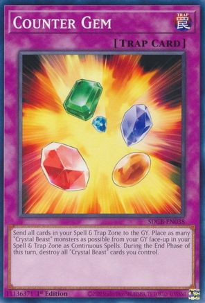 Counter Gem (SDCB-EN038) - Structure Deck: Legend of the Crystal Beasts 1st Edition Structure Deck: Legend of the Crystal Beasts Yugioh Single Squirtle Squad Card Shop.