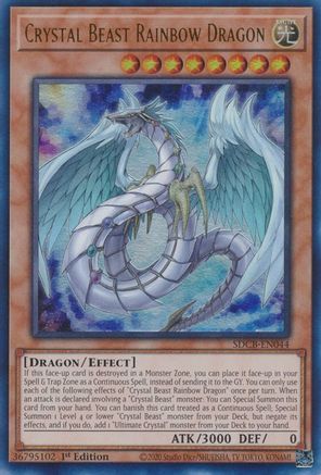 Crystal Beast Rainbow Dragon (SDCB-EN044) - Structure Deck: Legend of the Crystal Beasts 1st Edition Structure Deck: Legend of the Crystal Beasts Yugioh Single Squirtle Squad Card Shop.