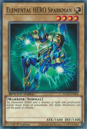 Elemental HERO Sparkman (SGX2-ENA04) - Speed Duel GX: Midterm Paradox 1st Edition Speed Duel GX: Midterm Paradox Yugioh Single Squirtle Squad Card Shop.