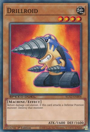 Drillroid (SGX2-ENB04) - Speed Duel GX: Midterm Paradox 1st Edition Speed Duel GX: Midterm Paradox Yugioh Single Squirtle Squad Card Shop.