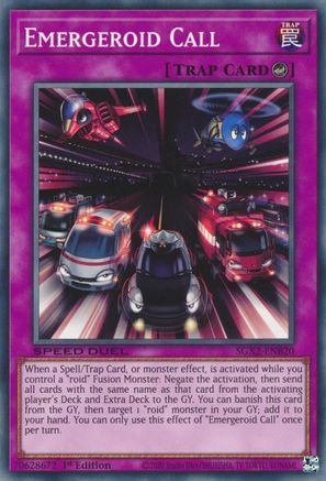 Emergeroid Call (SGX2-ENB20) - Speed Duel GX: Midterm Paradox 1st Edition Speed Duel GX: Midterm Paradox Yugioh Single Squirtle Squad Card Shop.