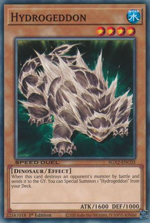 Hydrogeddon (SGX2-ENC03) - Speed Duel GX: Midterm Paradox 1st Edition Speed Duel GX: Midterm Paradox Yugioh Single Squirtle Squad Card Shop.