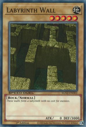 Labyrinth Wall (SGX2-END02) - Speed Duel GX: Midterm Paradox 1st Edition Speed Duel GX: Midterm Paradox Yugioh Single Squirtle Squad Card Shop.