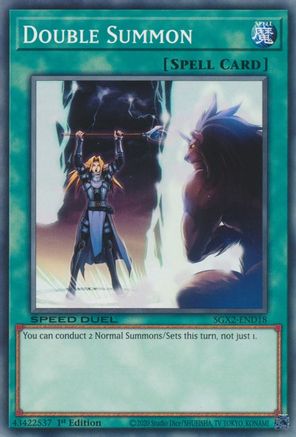 Double Summon (SGX2-END18) - Speed Duel GX: Midterm Paradox 1st Edition Speed Duel GX: Midterm Paradox Yugioh Single Squirtle Squad Card Shop.