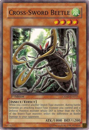 Cross-Sword Beetle (CRMS-EN035) - Crimson Crisis 1st Edition Crimson Crisis Yugioh Single Squirtle Squad Card Shop.