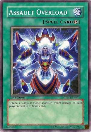 Assault Overload (CRMS-EN051) - Crimson Crisis Unlimited Crimson Crisis Yugioh Single Squirtle Squad Card Shop.