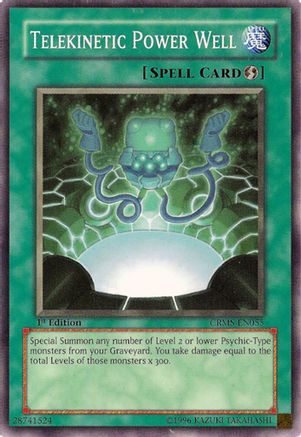 Telekinetic Power Well (CRMS-EN055) - Crimson Crisis Unlimited Crimson Crisis Yugioh Single Squirtle Squad Card Shop.