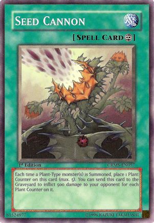 Seed Cannon (CRMS-EN057) - Crimson Crisis 1st Edition Crimson Crisis Yugioh Single Squirtle Squad Card Shop.