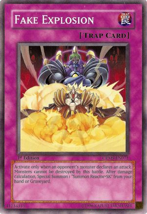 Fake Explosion (CRMS-EN071) - Crimson Crisis 1st Edition Crimson Crisis Yugioh Single Squirtle Squad Card Shop.