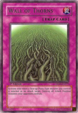 Wall of Thorns (CRMS-EN079) - Crimson Crisis 1st Edition Crimson Crisis Yugioh Single Squirtle Squad Card Shop.