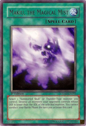 Makiu, the Magical Mist (CRMS-EN091) - Crimson Crisis 1st Edition Crimson Crisis Yugioh Single Squirtle Squad Card Shop.