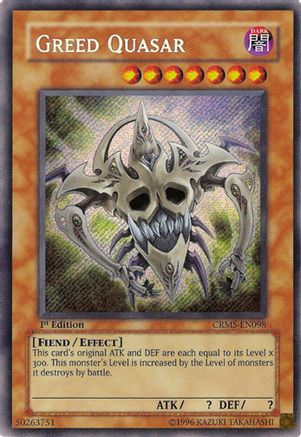Greed Quasar (CRMS-EN098) - Crimson Crisis Unlimited Crimson Crisis Yugioh Single Squirtle Squad Card Shop.