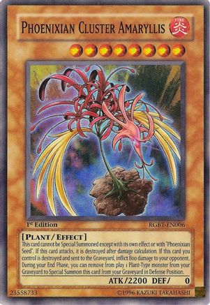 Phoenixian Cluster Amaryllis (RGBT-EN006) - Raging Battle 1st Edition Raging Battle Yugioh Single Squirtle Squad Card Shop.
