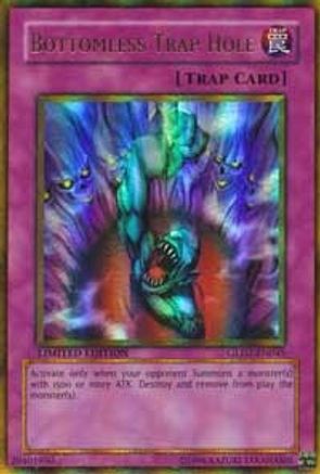 Bottomless Trap Hole (GLD2-EN045) - Gold Series 2009 Limited Gold Series 2009 Yugioh Single Squirtle Squad Card Shop.