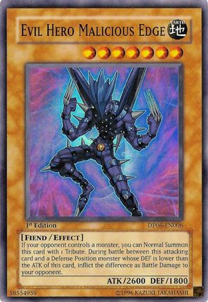 Evil Hero Malicious Edge (DP06-EN006) - Duelist Pack 6: Jaden Yuki 3 Unlimited Duelist Pack 6: Jaden Yuki 3 Yugioh Single Squirtle Squad Card Shop.