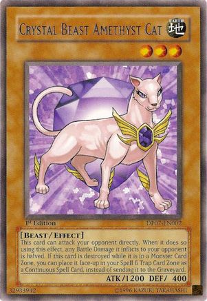 Crystal Beast Amethyst Cat (DP07-EN002) - Duelist Pack 7: Jesse Anderson Unlimited Duelist Pack 7: Jesse Anderson Yugioh Single Squirtle Squad Card Shop.