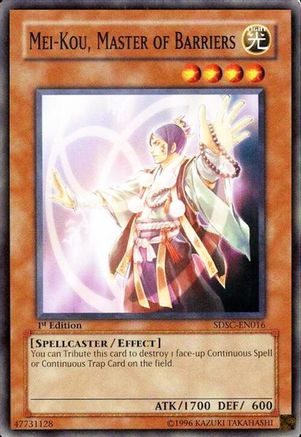 Mei-Kou, Master of Barriers (SDSC-EN016) - Structure Deck: Spellcaster's Command Unlimited Structure Deck: Spellcaster's Command Yugioh Single Squirtle Squad Card Shop.
