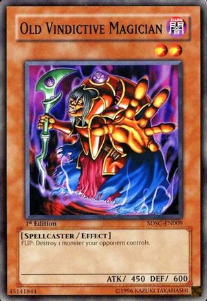 Old Vindictive Magician (SDSC-EN009) - Structure Deck: Spellcaster's Command Unlimited Structure Deck: Spellcaster's Command Yugioh Single Squirtle Squad Card Shop.