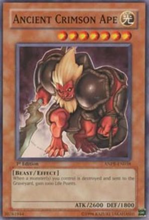 Ancient Crimson Ape (ANPR-EN038) - Ancient Prophecy 1st Edition Ancient Prophecy Yugioh Single Squirtle Squad Card Shop.