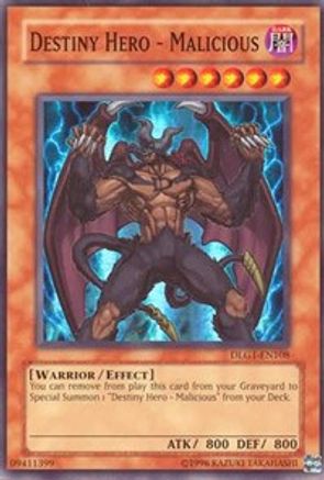 Destiny HERO - Malicious (DLG1-EN108) - Dark Legends Unlimited Dark Legends Yugioh Single Squirtle Squad Card Shop.