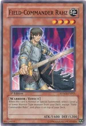 Field-Commander Rahz (SDWS-EN015) - Structure Deck: Warriors' Strike 1st Edition Structure Deck: Warriors' Strike Yugioh Single Squirtle Squad Card Shop.