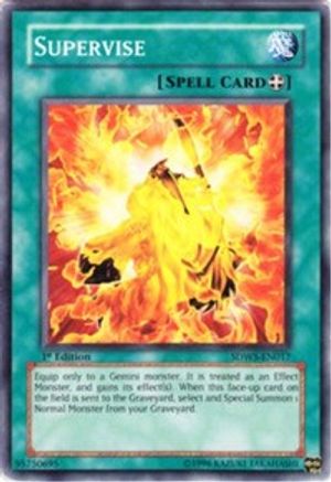 Supervise (SDWS-EN017) - Structure Deck: Warriors' Strike 1st Edition Structure Deck: Warriors' Strike Yugioh Single Squirtle Squad Card Shop.
