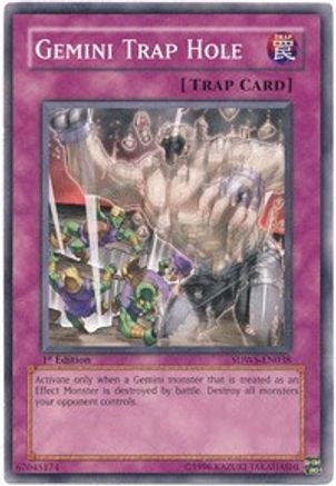 Gemini Trap Hole (SDWS-EN038) - Structure Deck: Warriors' Strike 1st Edition Structure Deck: Warriors' Strike Yugioh Single Squirtle Squad Card Shop.