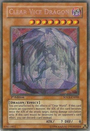 Clear Vice Dragon (SOVR-EN098) - Stardust Overdrive 1st Edition Stardust Overdrive Yugioh Single Squirtle Squad Card Shop.