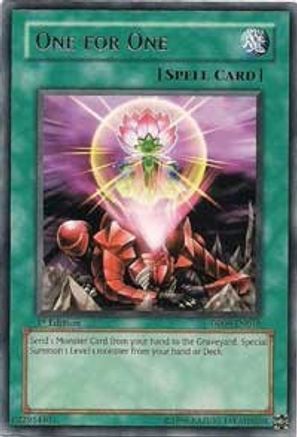 One for One (DP09-EN018) - Duelist Pack 9: Yusei 2 1st Edition Duelist Pack 9: Yusei 2 Yugioh Single Squirtle Squad Card Shop.