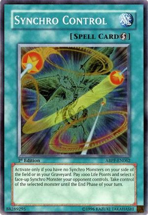 Synchro Control (ABPF-EN062) - Absolute Powerforce 1st Edition Absolute Powerforce Yugioh Single Squirtle Squad Card Shop.