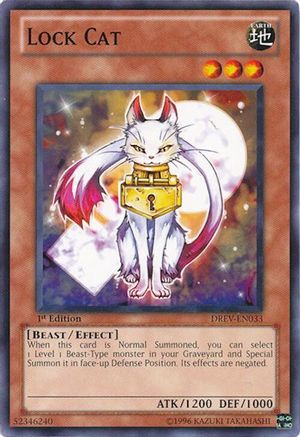 Lock Cat (DREV-EN033) - Duelist Revolution Unlimited Duelist Revolution Yugioh Single Squirtle Squad Card Shop.