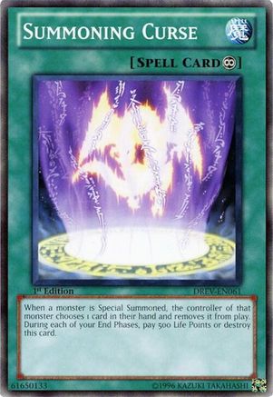 Summoning Curse (DREV-EN061) - Duelist Revolution 1st Edition Duelist Revolution Yugioh Single Squirtle Squad Card Shop.