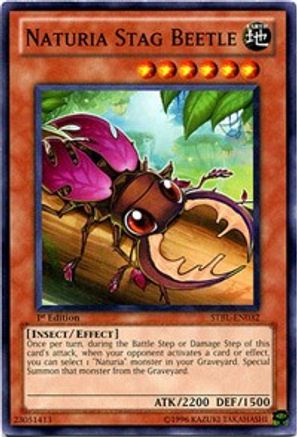Naturia Stag Beetle (STBL-EN032) - Starstrike Blast Unlimited Starstrike Blast Yugioh Single Squirtle Squad Card Shop.