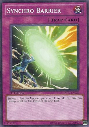 Synchro Barrier (DP10-EN026) - Duelist Pack 10: Yusei 3 1st Edition Duelist Pack 10: Yusei 3 Yugioh Single Squirtle Squad Card Shop.