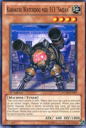 Karakuri Watchdog mdl 313 "Saizan" (STOR-EN027) - Storm of Ragnarok 1st Edition Storm of Ragnarok Yugioh Single Squirtle Squad Card Shop.