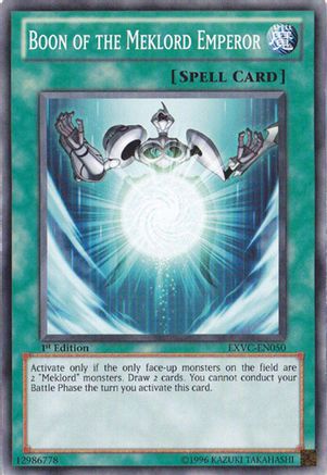 Boon of the Meklord Emperor (EXVC-EN050) - Extreme Victory Unlimited Extreme Victory Yugioh Single Squirtle Squad Card Shop.