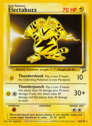 Electabuzz 024 Base Set 2 - Rare Base Set 2 Pokemon Single Squirtle Squad Card Shop.
