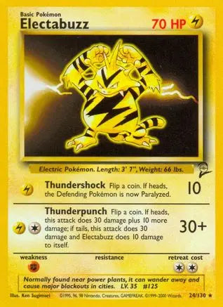 Electabuzz 024 Base Set 2 - Rare Base Set 2 Pokemon Single Squirtle Squad Card Shop.