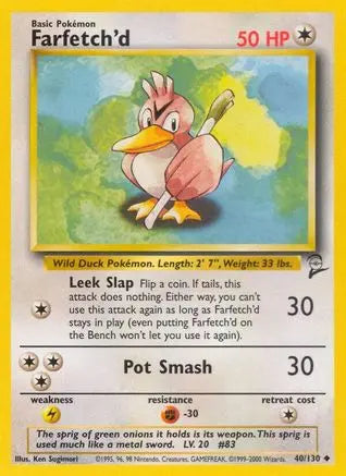 Farfetch'd 040 Base Set 2 - Uncommon Base Set 2 Pokemon Single Squirtle Squad Card Shop.