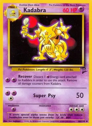 Kadabra 046 Base Set 2 - Uncommon Base Set 2 Pokemon Single Squirtle Squad Card Shop.