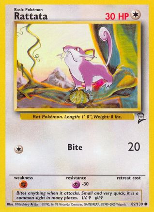 Rattata 089 Base Set 2 - Common Base Set 2 Pokemon Single Squirtle Squad Card Shop.
