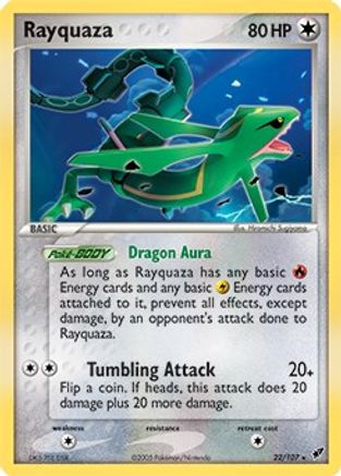 Rayquaza - 22/107/107 - Holofoil Deck Exclusives - Holo Rare Deck Exclusives Pokemon Single Squirtle Squad Card Shop.