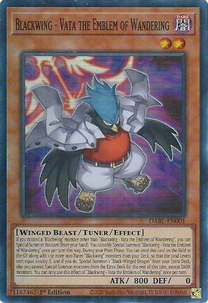Blackwing - Vata the Emblem of Wandering (DABL-EN001) - Darkwing Blast 1st Edition Darkwing Blast Yugioh Single Squirtle Squad Card Shop.
