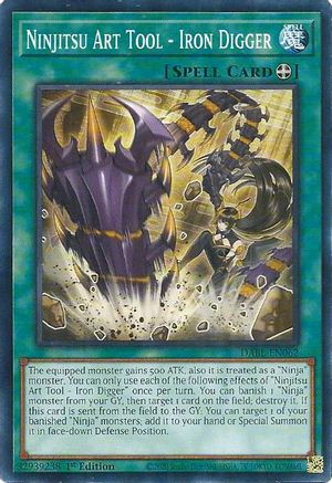 Ninjitsu Art Tool - Iron Digger (DABL-EN062) - Darkwing Blast 1st Edition Darkwing Blast Yugioh Single Squirtle Squad Card Shop.