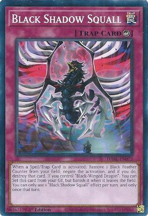 Black Shadow Squall (DABL-EN072) - Darkwing Blast 1st Edition Darkwing Blast Yugioh Single Squirtle Squad Card Shop.