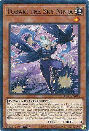 Tobari the Sky Ninja (DABL-EN015) - Darkwing Blast 1st Edition Darkwing Blast Yugioh Single Squirtle Squad Card Shop.